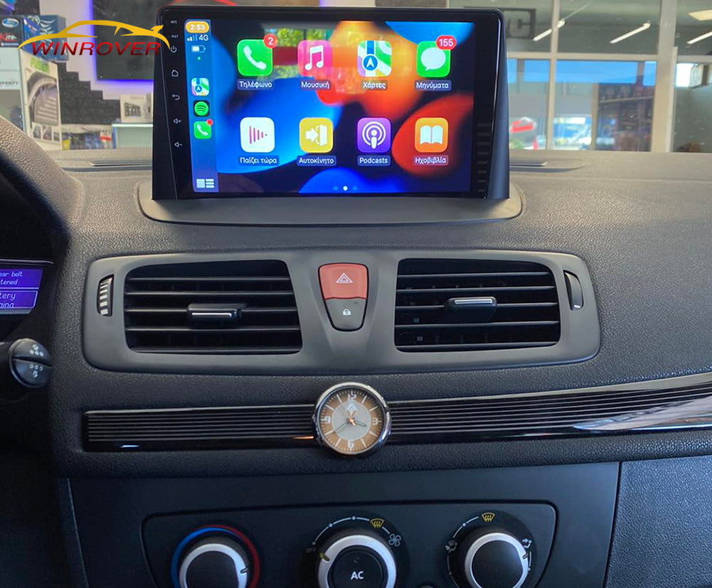 Winrover For Renault Megane 3 2008 - 2014 Android 13 Car Multimedia Player 9" inch Touchscreen Car Radio Android Multimedya Head Unit DVD GPS Navigation USB