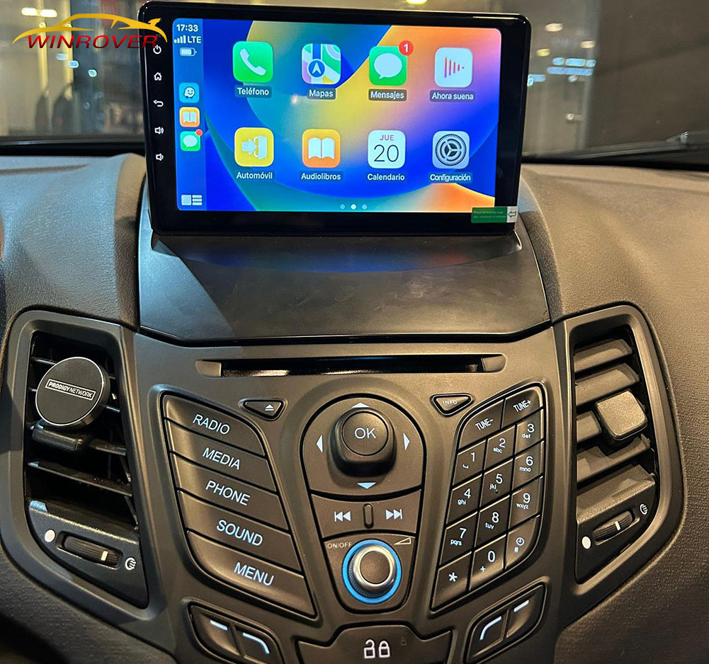 Winrover For Ford Fiesta 2009-2017 Android Car Stereo Head Unit GPS Navigation 9 Inch Touch Screen MP5 Multimedia Player Radio CarPlay Android Auto