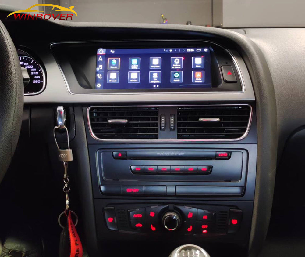 Android 13 CarPlay 8.8inch Touch Screen For Audi A5 MMI 2G High 2008-2010 For Audi CD changer LVDS 22PIN Car Stereo Player Multie