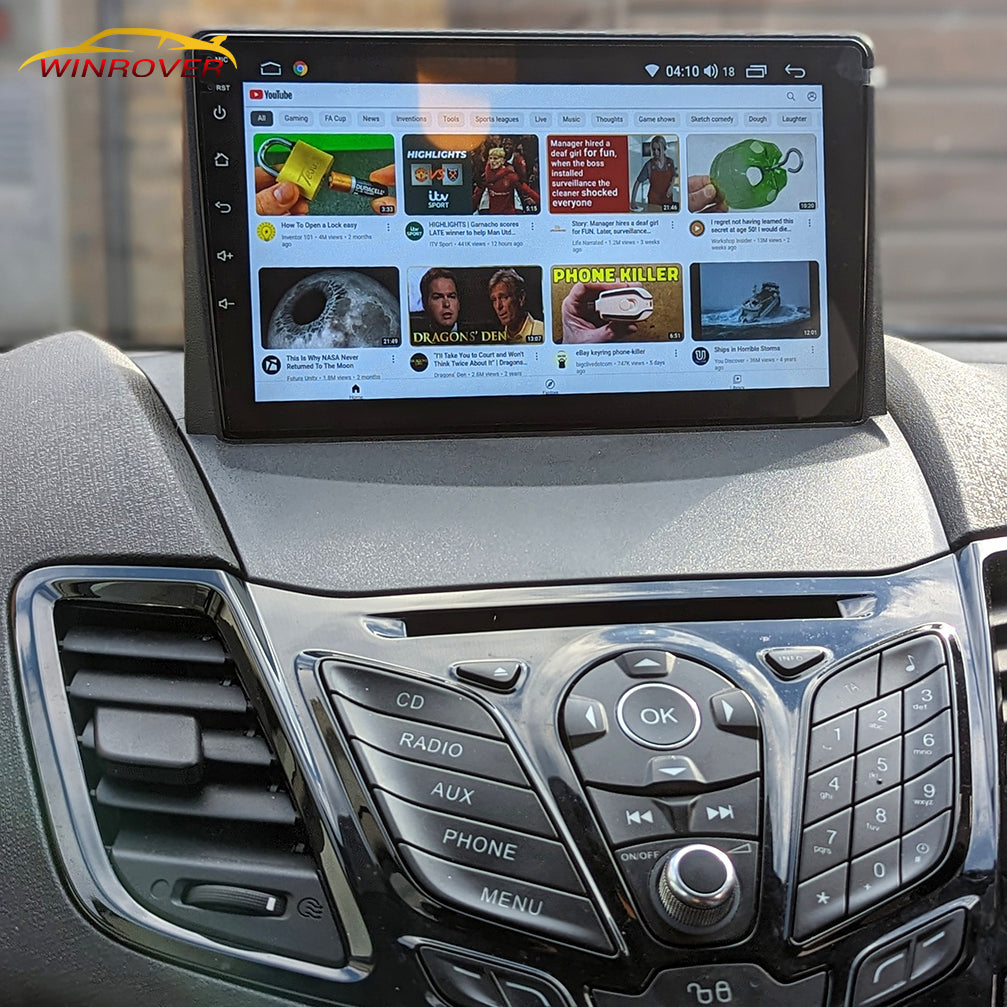 Winrover For Ford Fiesta 2009-2017 Android Car Stereo Head Unit GPS Navigation 9 Inch Touch Screen MP5 Multimedia Player Radio CarPlay Android Auto