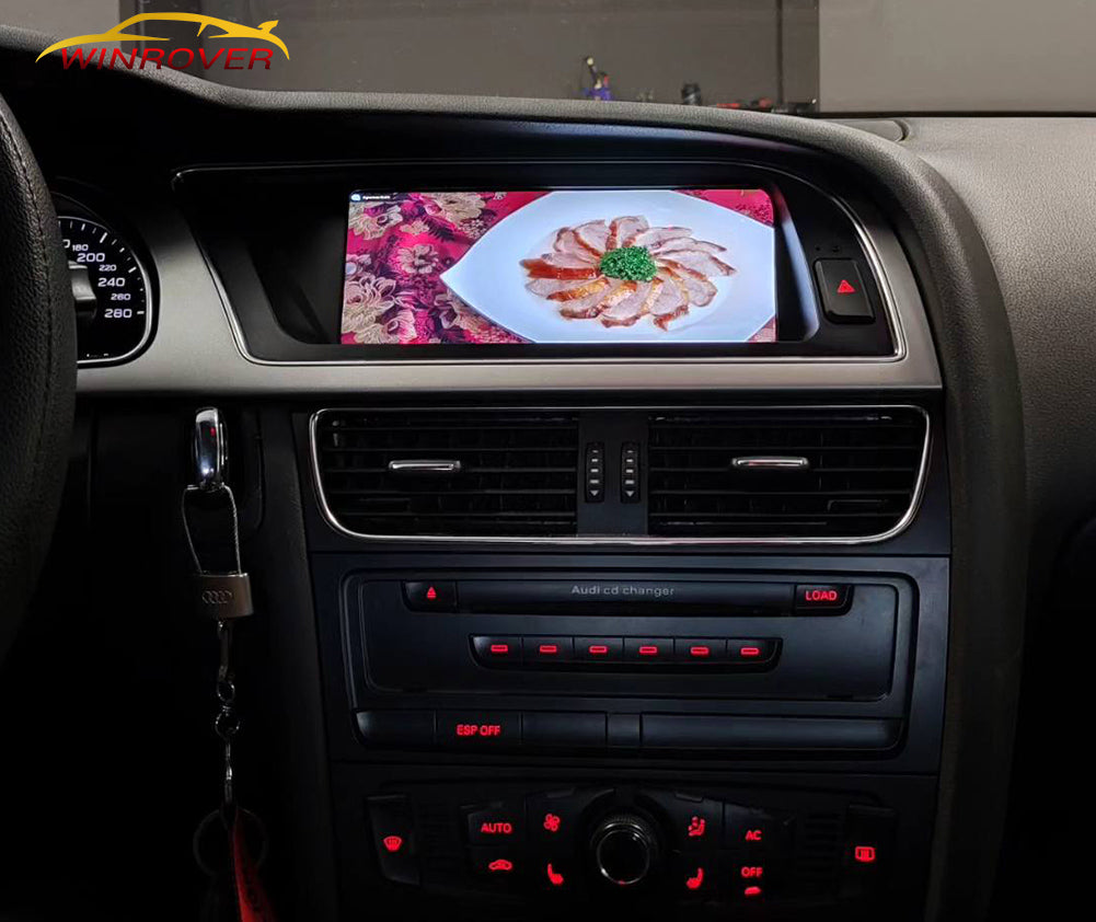 Android 13 CarPlay 8.8inch Touch Screen For Audi A5 MMI 2G High 2008-2010 For Audi CD changer LVDS 22PIN Car Stereo Player Multie