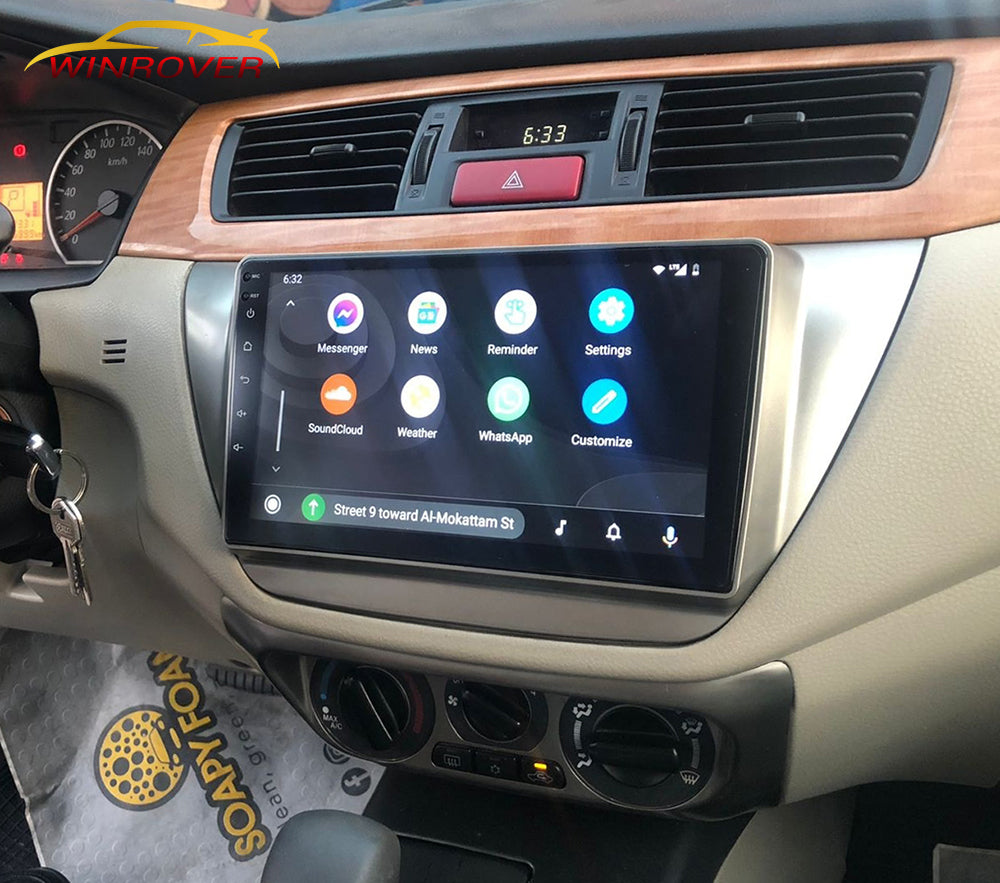 Winrover 9 inch Android 13.0 Radio for 2006-2010 MITSUBISHI LANCER IX Bluetooth Wifi HD Touchscreen GPS Navigation Carplay USB support OBD2 Digital TV 4G