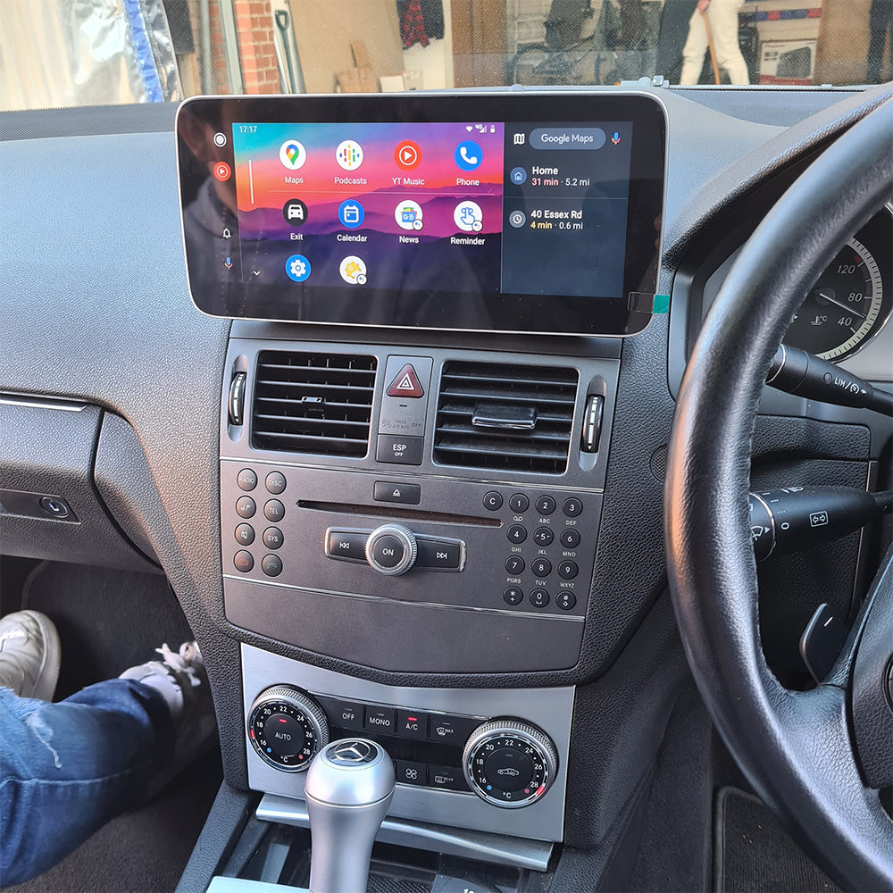 Qualcomm Snapdragon 10.25INCH ANDROID 16 For Mercedes-Benz C-class W204 C200 C230 C250 C300 C350 2007-2011 USB audio stereo Bluetooth DAB Car RADIO GPS Navigation multimedia