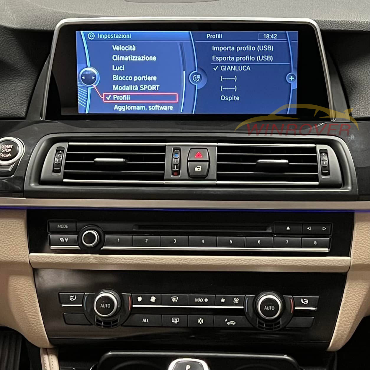 Winrover 12.3inch Android Touchscreen Android 12 For BMW 5 Series 520i F10 F11 (2010-2014) CIC NBT Multimedia Radio GPS Navi Audio Carplay