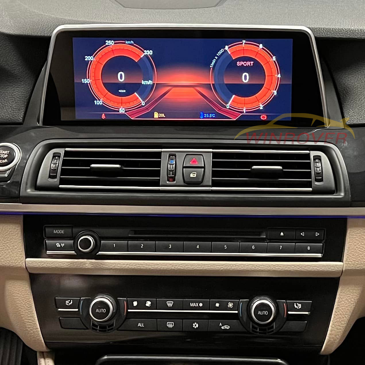 Winrover 12.3inch Android Touchscreen Android 12 For BMW 5 Series 520i F10 F11 (2010-2014) CIC NBT Multimedia Radio GPS Navi Audio Carplay
