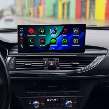 Car Multimedia Stereo For Audi A6 C6 C7 A7 2011-2018 Wireless CarPlay GPS Navi Radio Player Bluetooth 12.3" Touch Screen