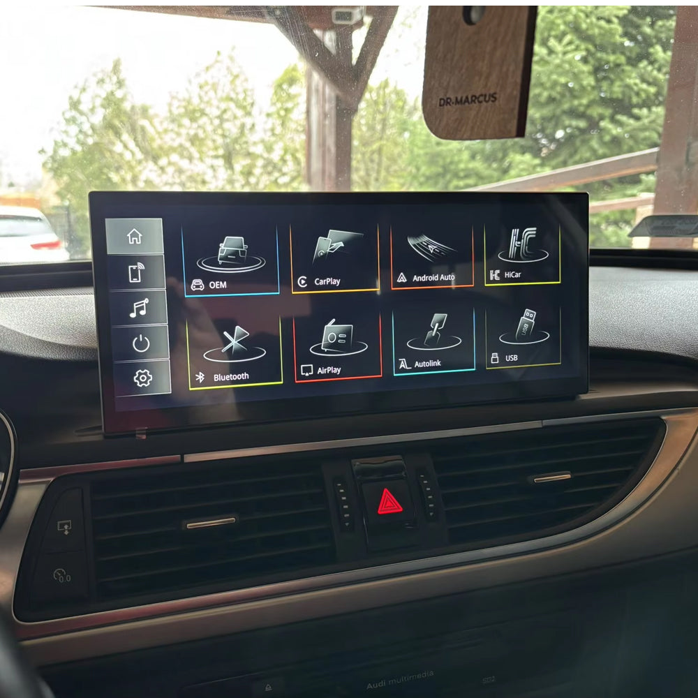Car Multimedia Stereo For Audi A6 C6 C7 A7 2011-2018 Wireless CarPlay GPS Navi Radio Player Bluetooth 12.3" Touch Screen
