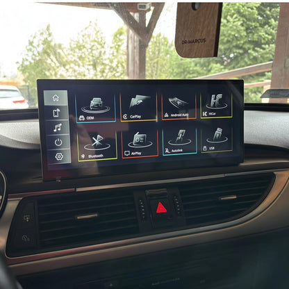 Car Multimedia Stereo For Audi A6 C6 C7 A7 2011-2018 Wireless CarPlay GPS Navi Radio Player Bluetooth 12.3" Touch Screen