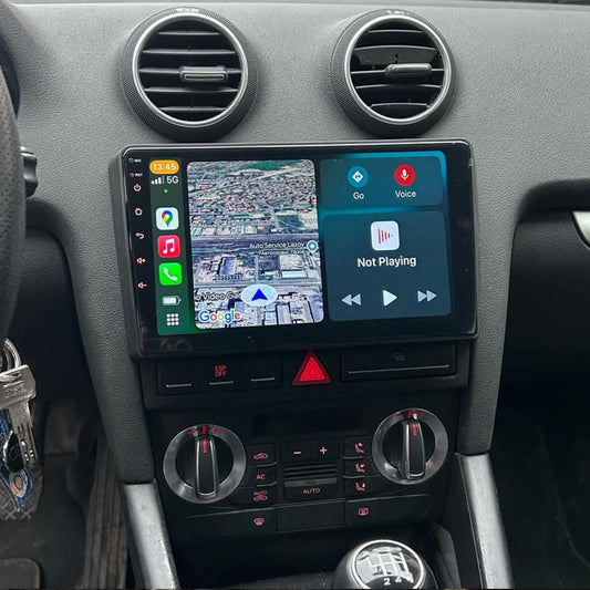 Android 16 Car Stereo for Audi A3 S3 RS3 2006-2013 with Wireless Apple carplay Android Auto 9 Inch Touch Screen Car Radio Support GPS Navigation Bluetooth HiFi FM RDS Audio Receivers Head Unit