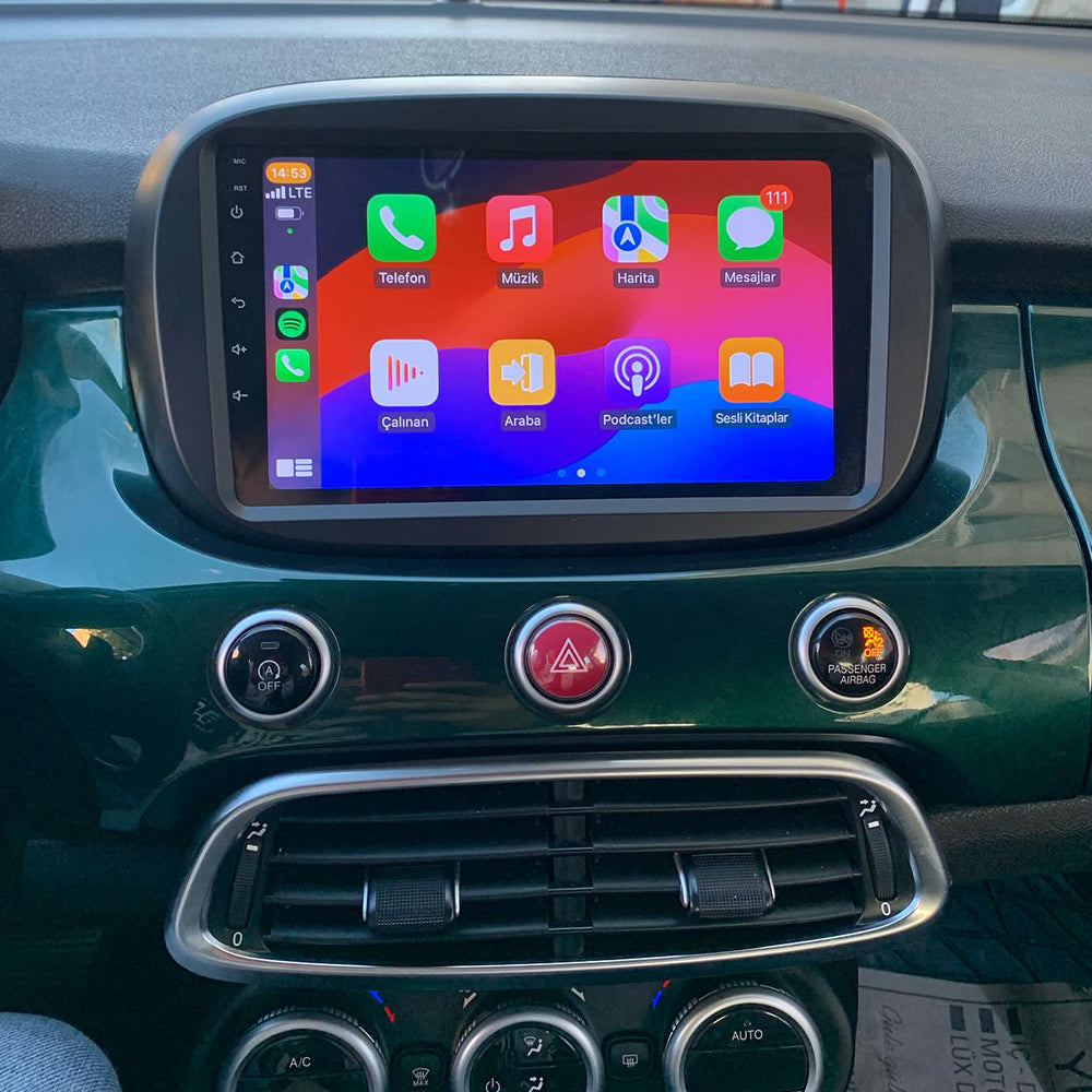Android 16 Car Radio Head Unit for Fiat 500X 2014-2019 9 Inch Touch Screen GPS Carplay Android Auto Bluetooth Steering Wheel Control 4G WiFi FM AM RDS DSP