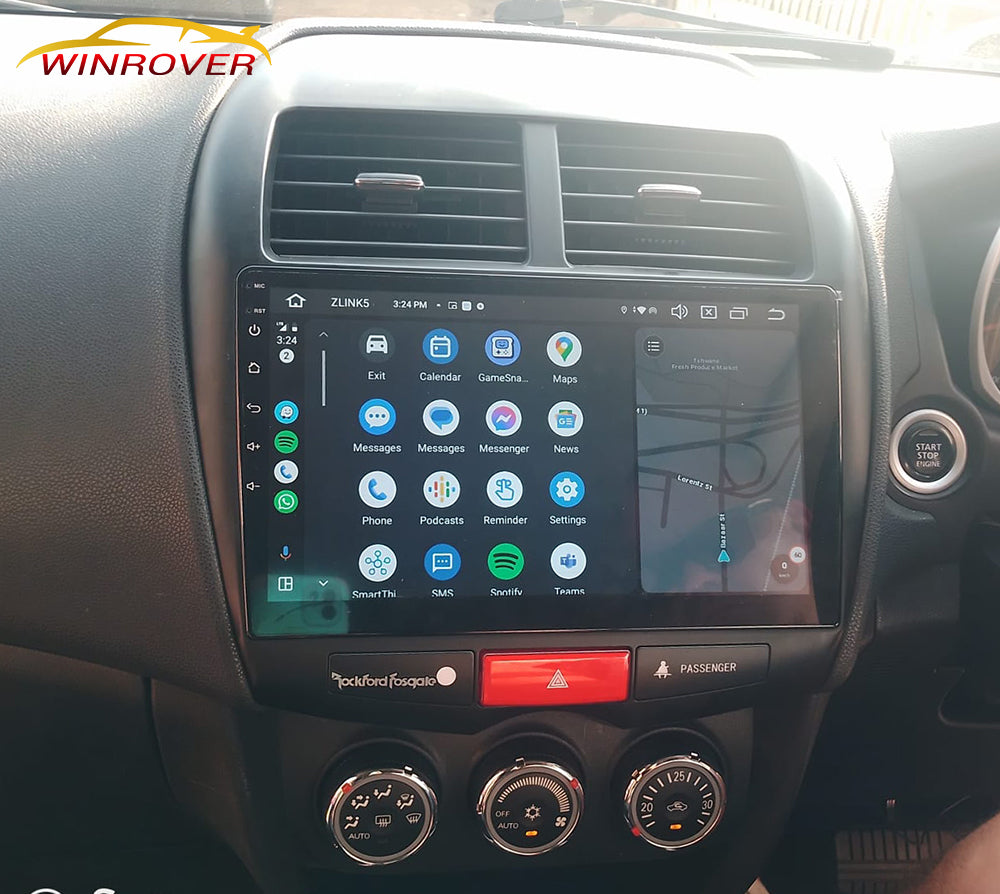 Winrover Car Multimedia Android For Mitsubishi ASX 2009-2017 Apple CarPlay and Android Auto Plug and Plug Head Unit Upgrade Kit