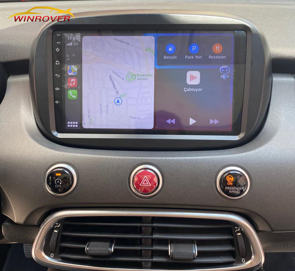 Winrover For Android 13 Car Radio Head Unit for Fiat 500X 2014-2019 9 Inch Touch Screen GPS Carplay Android Auto Bluetooth Steering Wheel Control 4G WiFi FM AM RDS DSP