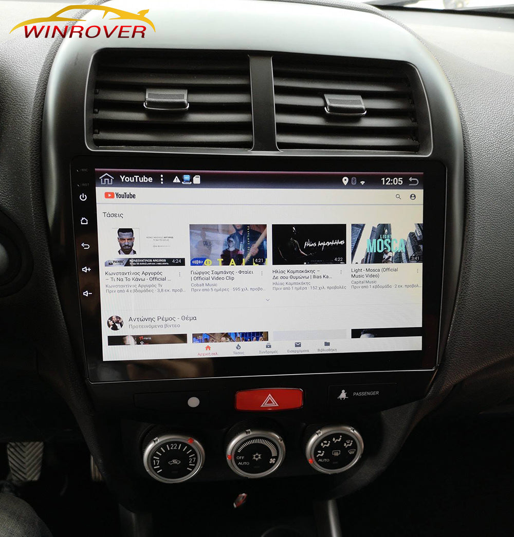 Winrover Car Multimedia Android For Mitsubishi ASX 2009-2017 Apple CarPlay and Android Auto Plug and Plug Head Unit Upgrade Kit