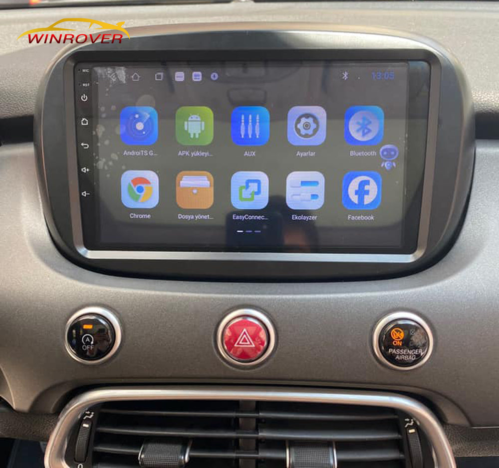 Winrover For Android 13 Car Radio Head Unit for Fiat 500X 2014-2019 9 Inch Touch Screen GPS Carplay Android Auto Bluetooth Steering Wheel Control 4G WiFi FM AM RDS DSP