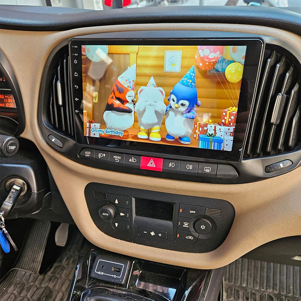 Android 16 Car Stereo Radio With Apple Carplay For Fiat Doblo 2015-2019 Plug And Play Backup Camera Automatic Bluetooth USB SWC