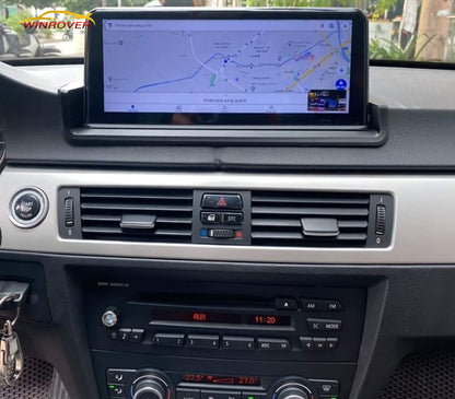 Winrover Android Navigation Unit For BMW 3 Series E90 E91 E92 E93 Orginal Without Sreen Stereo Upgrade with Apple CarPlay Android Auto 10.25inch Touch Screen Head Unit AUtoradio