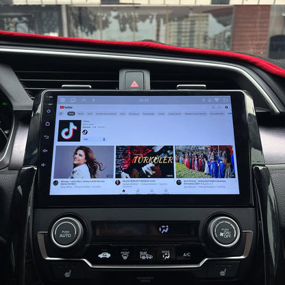 Android 16 Car Stereo Radio for Honda Civic 2016 2017 2018 2019 2020 with Carplay Android Auto 9 Inch Touch Screen Bluetooth Car Radio with GPS Navigation WiFi Multimedia Player