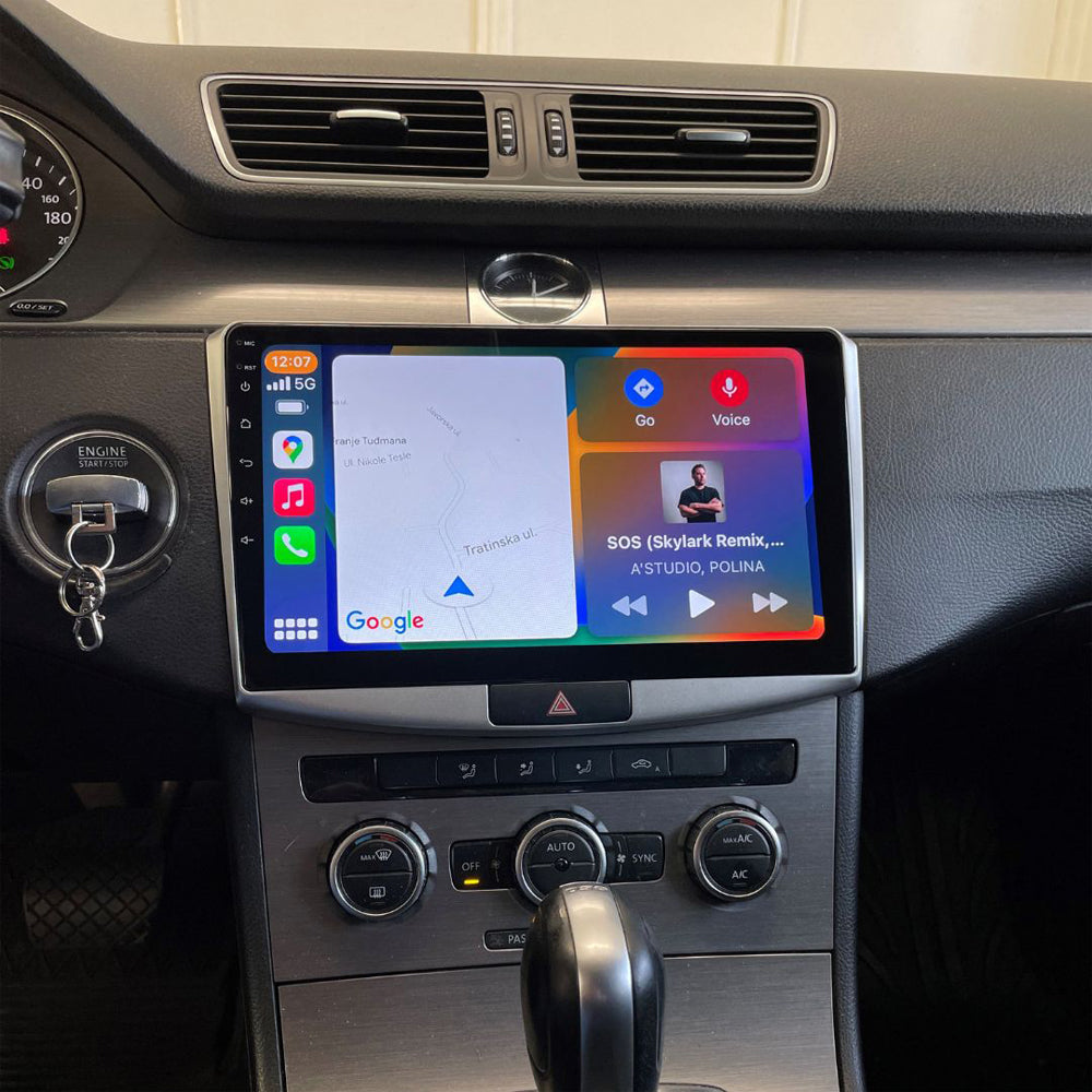 Android 16 Car Radio Stereo with Wireless CarPlay Android Auto for VW Passat B6 B7 CC 2010-2015, 10.1 Inch Touch Screen Head Unit with GPS Navigation Bluetooth HiFi FM RDS Auto Radio + Backup Camera