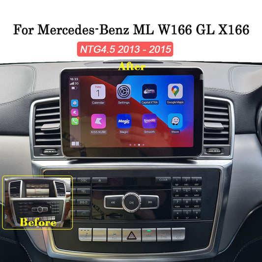 Qualcomm 8.4inch Android Display For Mercedes-Benz ML350 GL 2012-2016 Radio Stereo Upgrade Apple Carplay Fulltouch CarPlay GPS Navigation WIFI Bluetooth