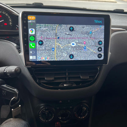Android 16.0 for Peugeot 208 Radio 2013-2018 with Carplay Android Auto 2 Din 10.1 inch Touch Screen Built in Bluetooth DSP EQ GPS Navigation WiFi Car Stereo Head Unit