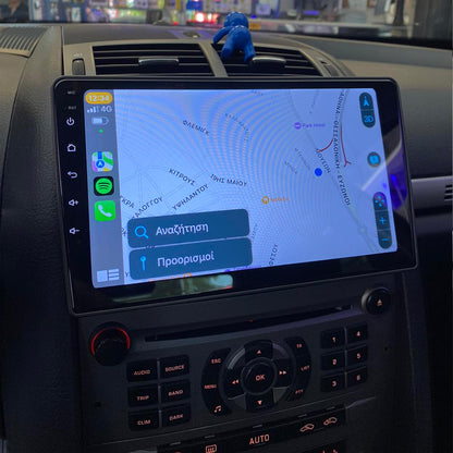 For Peugeot 407 2004-2010 Android 16 Autoradio Car Radio Stereo GPS Navigation 9 Inch Car-Play Bluetooth FM AM RDS DSP Steering Wheel Control Rear Camera, Support DAB+/DVR