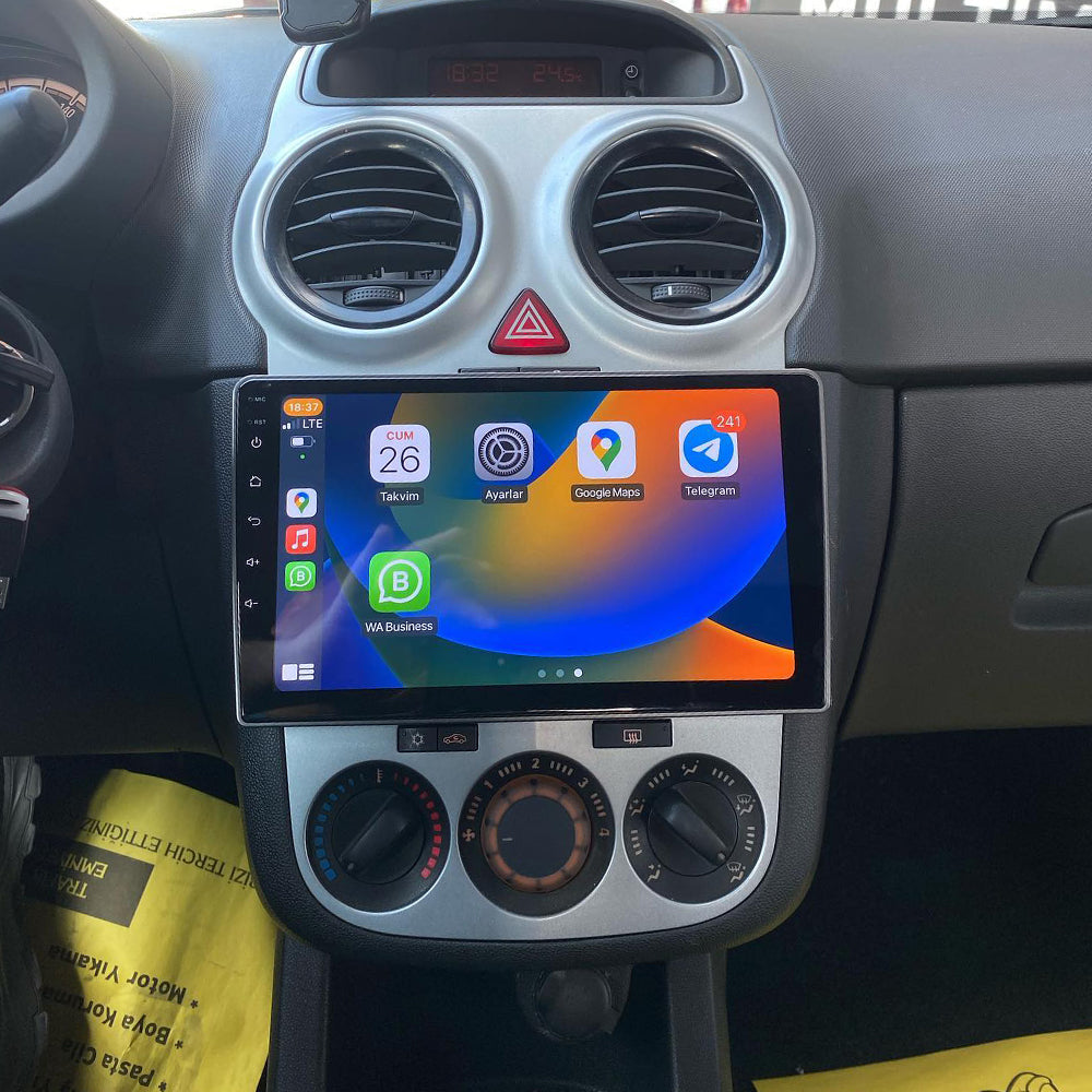 Android 16 for 2006-2011 OPEL Corsa HD Touch Screen Radio Head Unit with GPS Navigation Audio system Bluetooth Music USB WIFI Wireless CarPlay Android AUTO