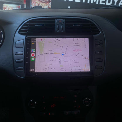 9 Inch Android 16 Car Stereo for Fiat Bravo 2007-2012 Support GPS Sat Nav Bluetooth A2DP Wifi 4G DAB + RDS WiFi FM AM Radio Carplay  Android Auto GPS Navigation SWC Bluetooth