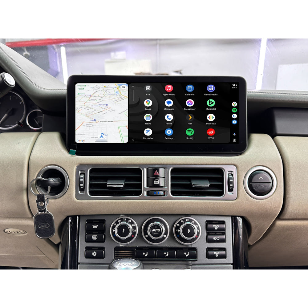 12.3" Android 16 Carplay For Land Range Rover V8 L322 L320 2005-2012 Car Radio Qled Screen Multimedia Video Player GPS Navigation