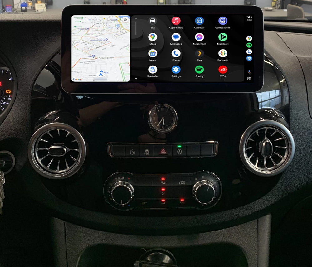 Android 16 Carplay Auto For Mercedes Benz Vito 3 W447 2014 2015 2016 2017 2018 2019 2020 Car Radio Multimedia Player Stereo Head Unit 12.3" Touch Screen GPS Navigation DSP IPS