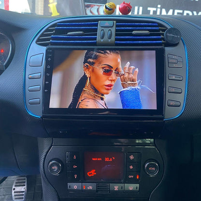 9 Inch Android 16 Car Stereo for Fiat Bravo 2007-2012 Support GPS Sat Nav Bluetooth A2DP Wifi 4G DAB + RDS WiFi FM AM Radio Carplay  Android Auto GPS Navigation SWC Bluetooth