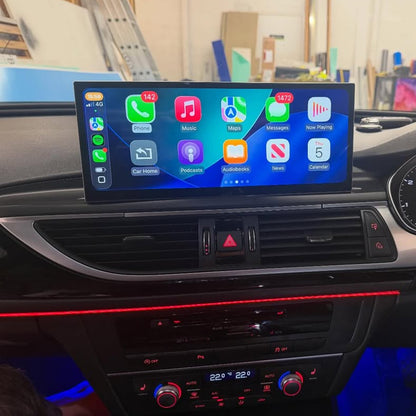 Car Multimedia Stereo For Audi A6 C6 C7 A7 2011-2018 Wireless CarPlay GPS Navi Radio Player Bluetooth 12.3" Touch Screen