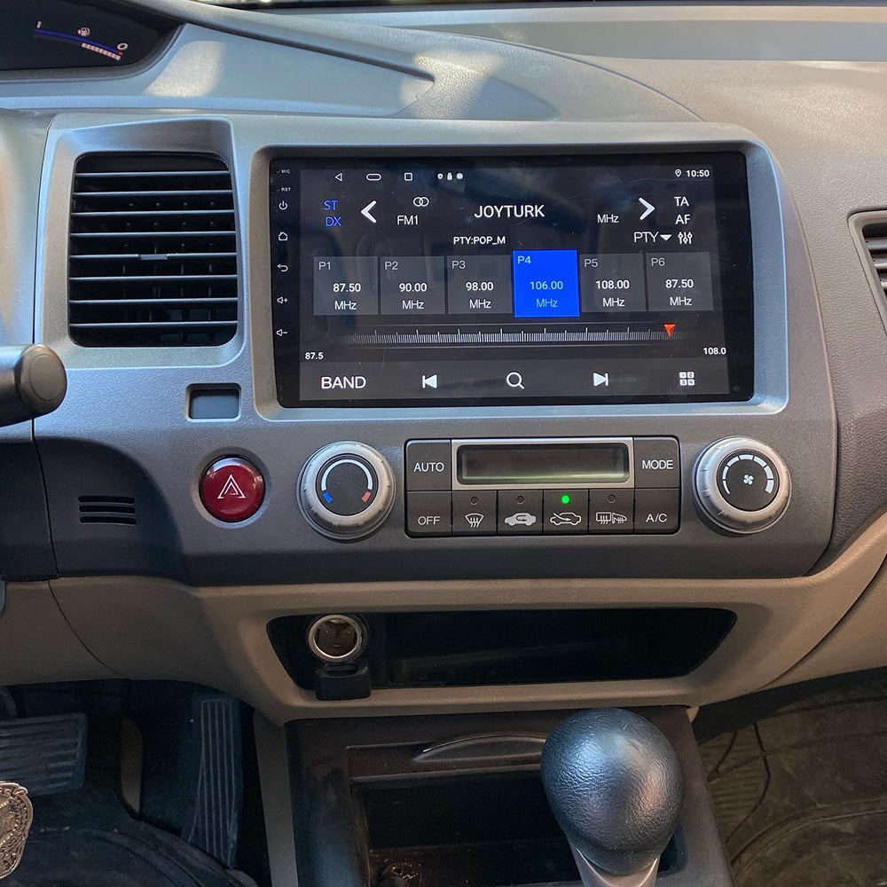9 Inch Touch Screen Car Stereo Radio for Honda Civic Hatchback 2006-2011 with CarPlay Android Auto Bluetooth Android 15 Car Stereo FM Radio Steering Wheel Controls DSP GPS FM