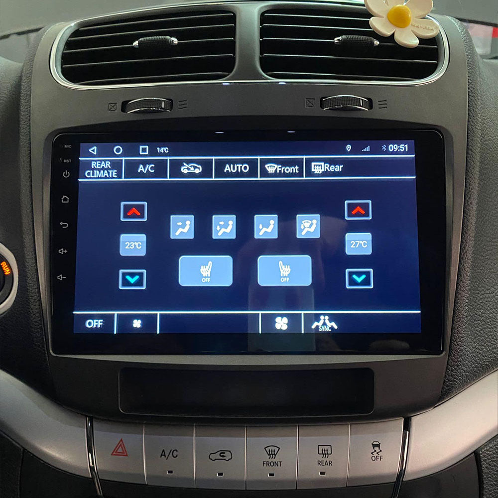 Android 16 9 Inch Navigator for Fiat Freemont 2011-2015 Dodge Journey 2011 - 2018 Car Radio Touch Screen Bluetooth Car Stereo Supports WiFi GPS USB Steering Wheel Control Bluetooth