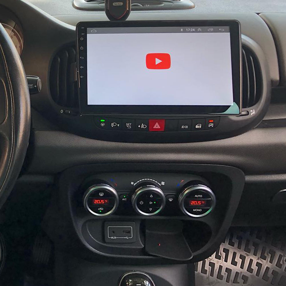 For Fiat 500L 2012-2017 Android 16 Car Stereo 2 Din 9''Touch Screen Car Multimedia Player Autoradio with Navigation GPS//Bluetooth/WiFi/SWC/Mirror Link/Backup Camera