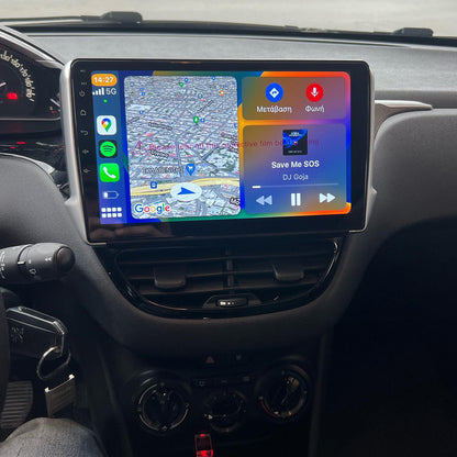 Android 16.0 for Peugeot 208 Radio 2013-2018 with Carplay Android Auto 2 Din 10.1 inch Touch Screen Built in Bluetooth DSP EQ GPS Navigation WiFi Car Stereo Head Unit