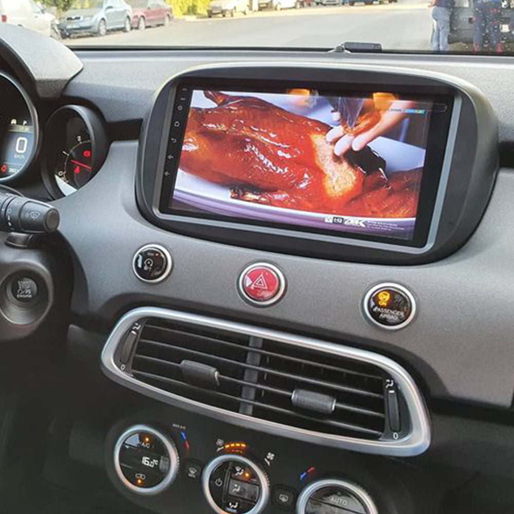 Android 16 Car Radio Head Unit for Fiat 500X 2014-2019 9 Inch Touch Screen GPS Carplay Android Auto Bluetooth Steering Wheel Control 4G WiFi FM AM RDS DSP