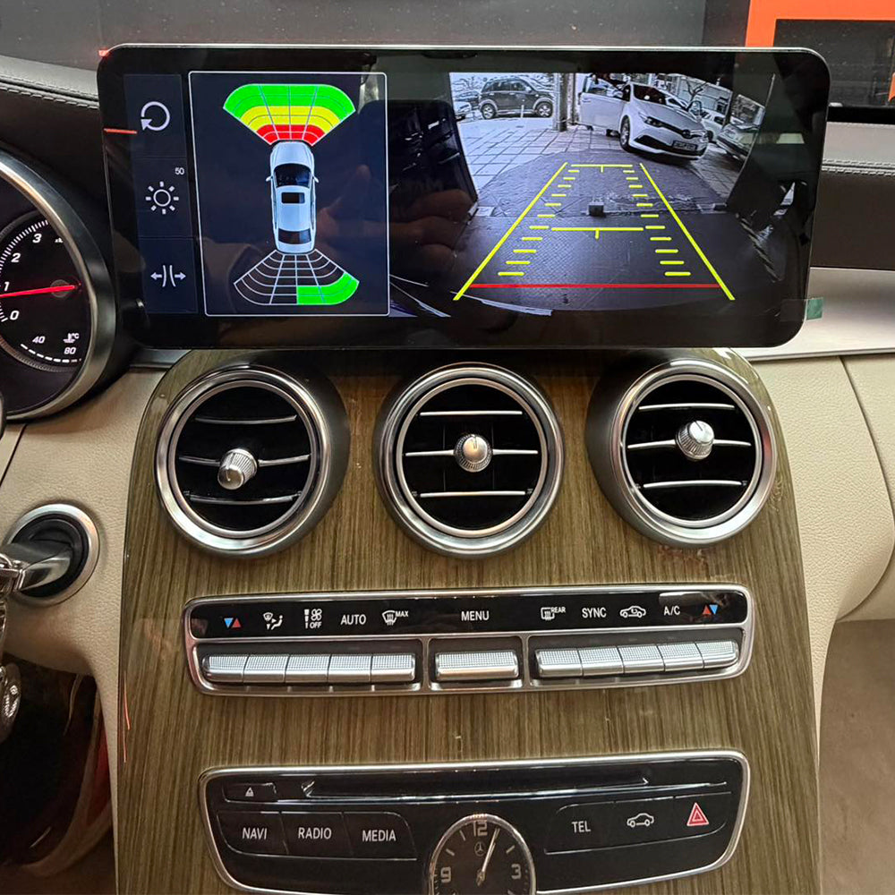Qualcomm Snapdragon 12.3inch Android 16 Screen Display Monitor Upgrade Multimedia Player GPS Navigation for Mercedes Benz C GLC Class (2014-2018) W205 NTG5