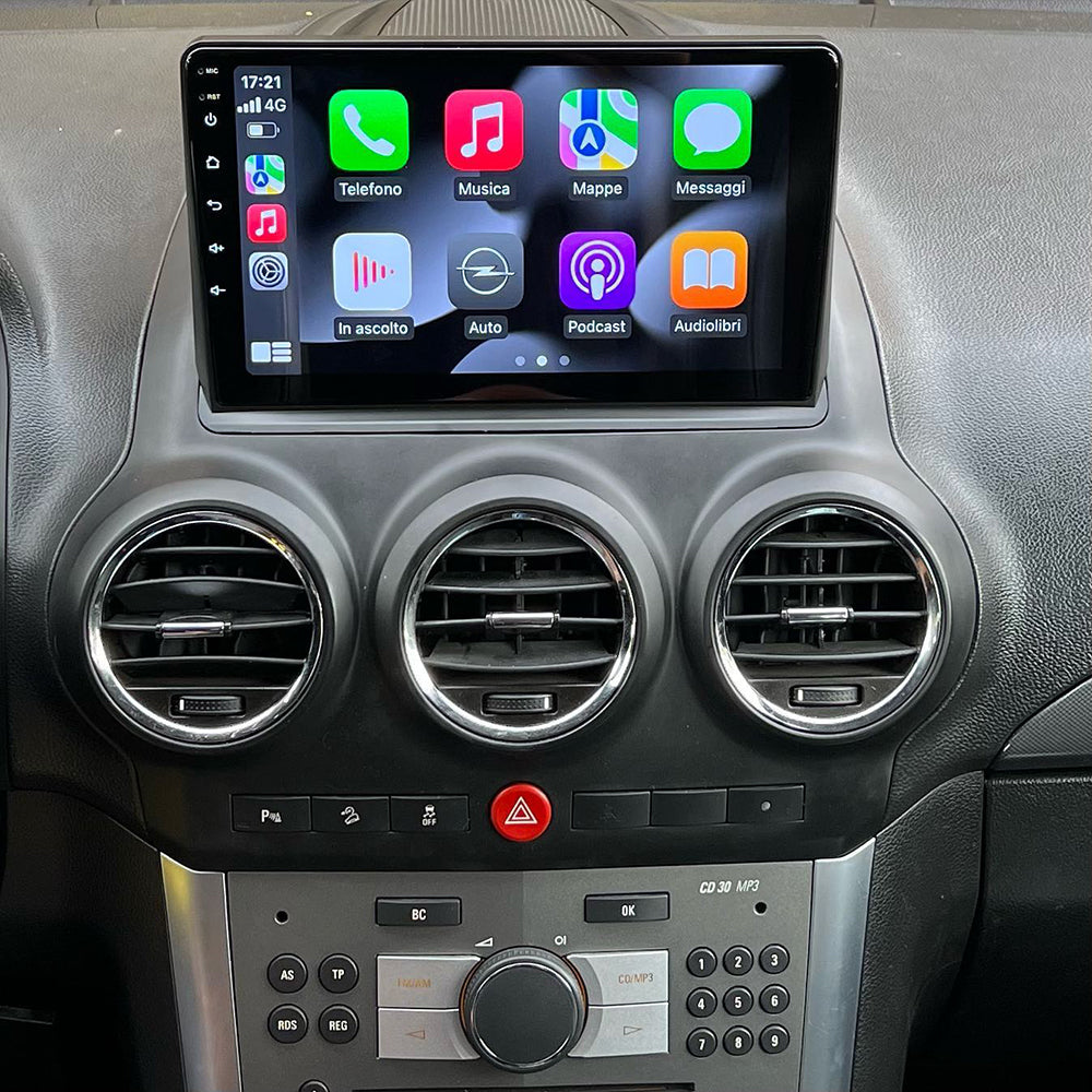 Android 16 Autoradio Car Navigation Stereo for Opel Antara 1 2006-2017 GPS Radio 9 Inch Carplay Steering Wheel Control Bluetooth FM AM RDS Rear Camera, Support DAB/TPMS/DVR