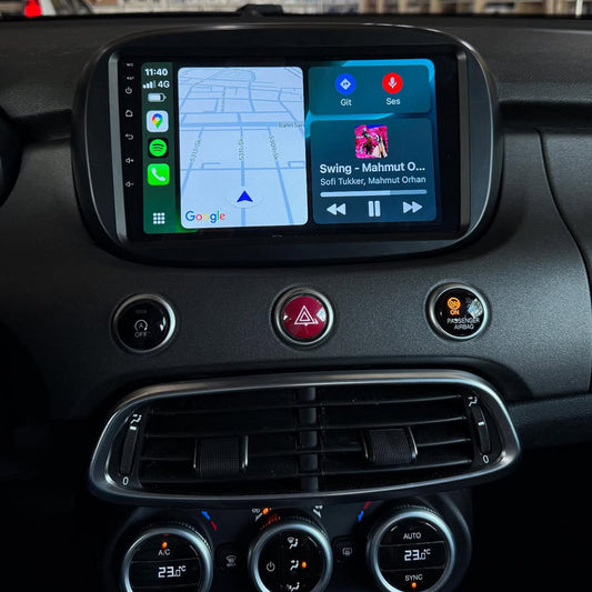 Android 16 Car Radio Head Unit for Fiat 500X 2014-2019 9 Inch Touch Screen GPS Carplay Android Auto Bluetooth Steering Wheel Control 4G WiFi FM AM RDS DSP