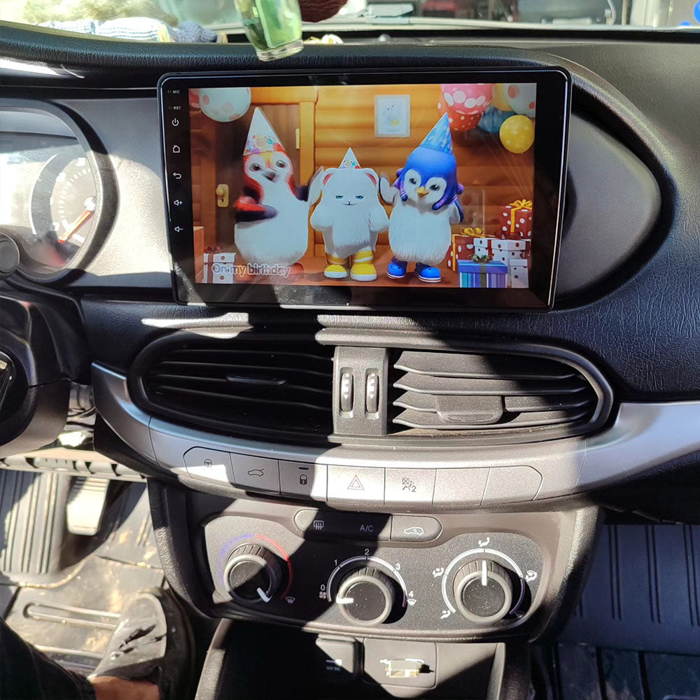 Android 16 Car Radio Stereo with 9" IPS Touch Screen for Fiat Egea 2015-2018 with 2 DIN Bluetooth RDS FM Video Receiver Multimedia Player Support SWC DSP USB
