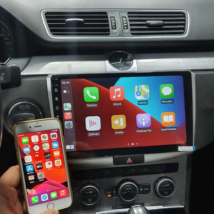 Android 16 Car Radio Stereo with Wireless CarPlay Android Auto for VW Passat B6 B7 CC 2010-2015, 10.1 Inch Touch Screen Head Unit with GPS Navigation Bluetooth HiFi FM RDS Auto Radio + Backup Camera