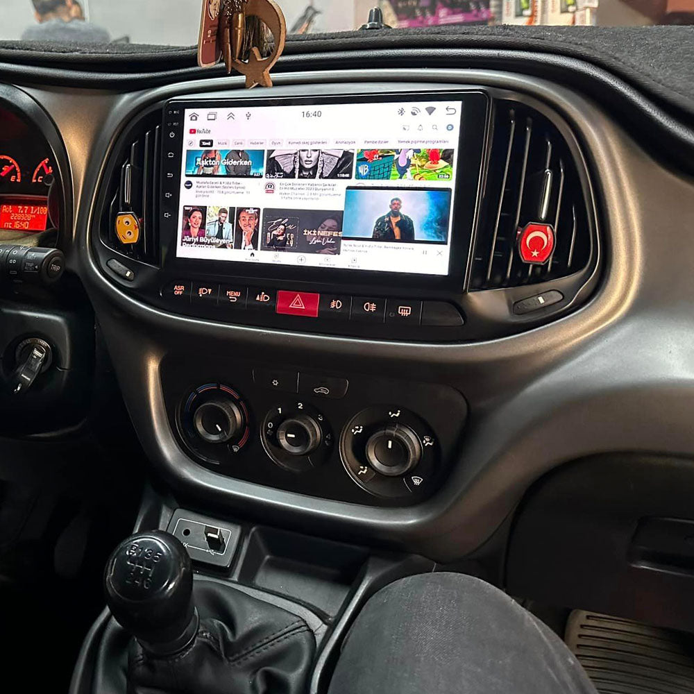 Android 16 Car Stereo Radio With Apple Carplay For Fiat Doblo 2015-2019 Plug And Play Backup Camera Automatic Bluetooth USB SWC
