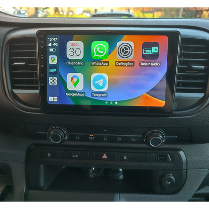 9" Car Stereo Carplay for Citroen Jumpy 3 2016-2021 for Peugeot Expert 3 2016-2021 Android 15 Car Radio Multimedia Player with GPS BT FM 4G WiFi SWC+Backup Camera