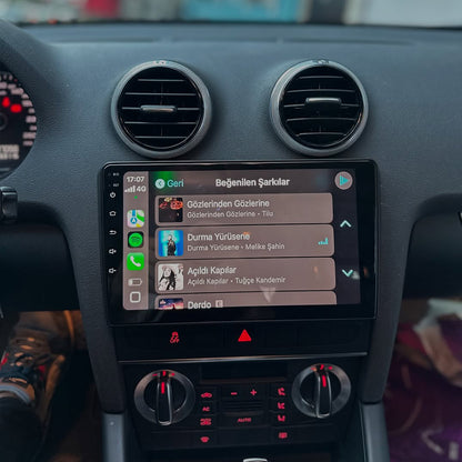 Android 16 Car Stereo for Audi A3 S3 RS3 2006-2013 with Wireless Apple carplay Android Auto 9 Inch Touch Screen Car Radio Support GPS Navigation Bluetooth HiFi FM RDS Audio Receivers Head Unit