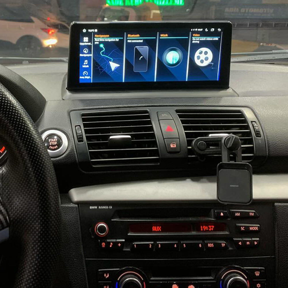 Car Gps Navigation For BMW 1 Series E81 E82 E87 E88 (2005 – 2012) Original without screen ANDROID 13 Multimedia Android System 10.25″ Aftermarket Stereo Radio Upgrade CarPlay Android Auto 