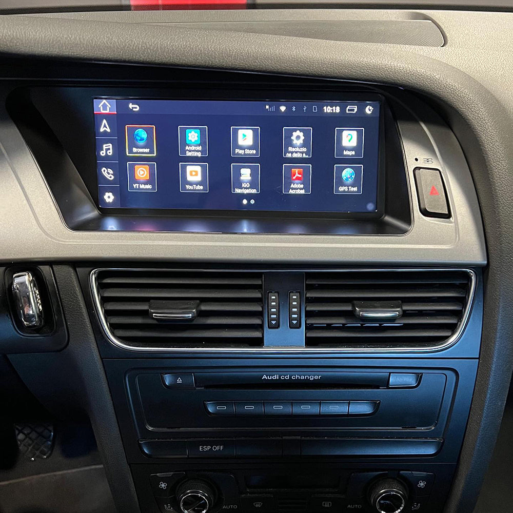 Android 16 CarPlay 8.8inch Touch Screen For Audi A4 B8 MMI 2G High 2008-2010 For Audi CD changer LVDS 22PIN Car Stereo Player Multimedia