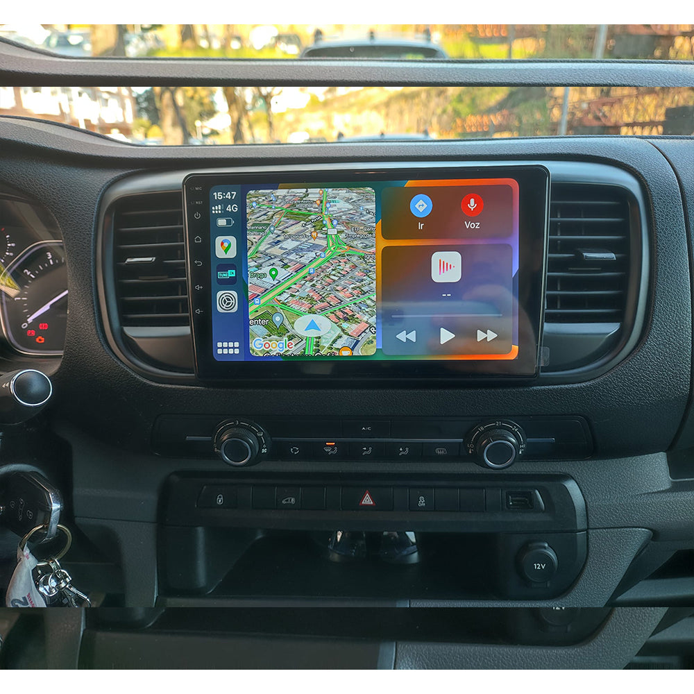 9" Car Stereo Carplay for Citroen Jumpy 3 2016-2021 for Peugeot Expert 3 2016-2021 Android 15 Car Radio Multimedia Player with GPS BT FM 4G WiFi SWC+Backup Camera