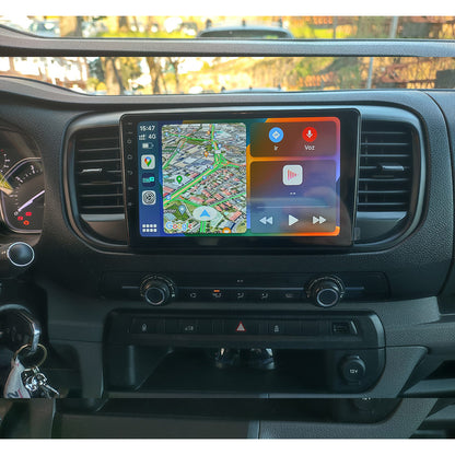 9" Car Stereo Carplay for Citroen Jumpy 3 2016-2021 for Peugeot Expert 3 2016-2021 Android 15 Car Radio Multimedia Player with GPS BT FM 4G WiFi SWC+Backup Camera
