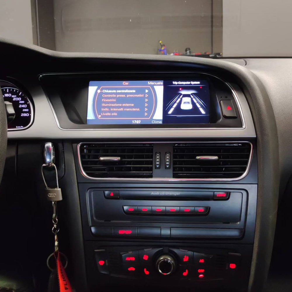 Android 16 CarPlay 8.8inch Touch Screen For Audi A5 MMI 2G High 2008-2010 For Audi CD changer LVDS 22PIN Car Stereo Player Multie