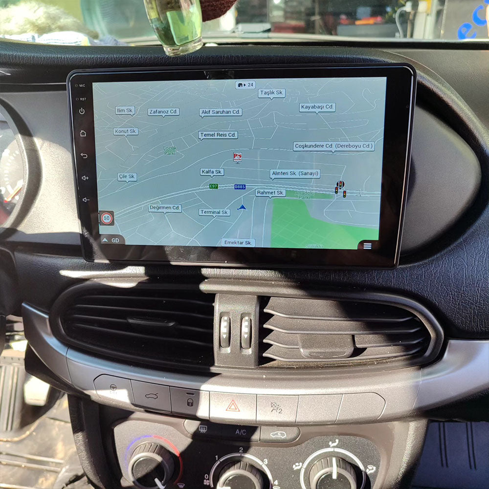 Android 16 Car Radio Stereo with 9" IPS Touch Screen for Fiat Egea 2015-2018 with 2 DIN Bluetooth RDS FM Video Receiver Multimedia Player Support SWC DSP USB
